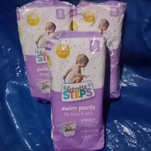 Bundle of 3 "Gentle Steps" boy or girl swim pants- Medium (24-34 lbs)